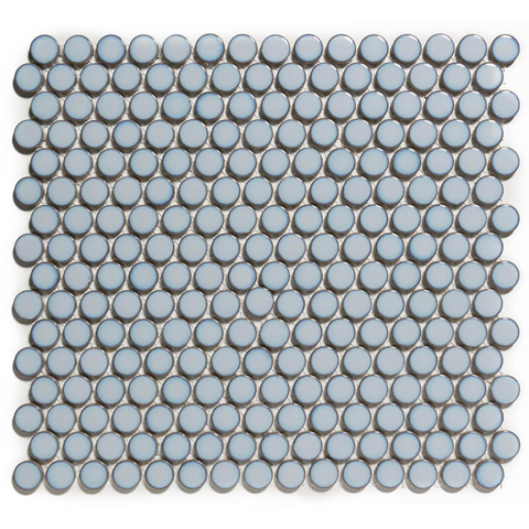 The Mosaic Factory Venice mosaïque - 29x32cm - 5.5mm - rond - blue grey brillant (gris) SW62315