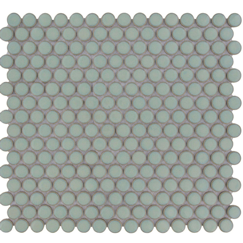 La Mosaic Factory Venice carreau mosaïque - 31,5x29,4cm - carrelage mural - Rond - Porcelaine Vert Clair Brillant SW62316