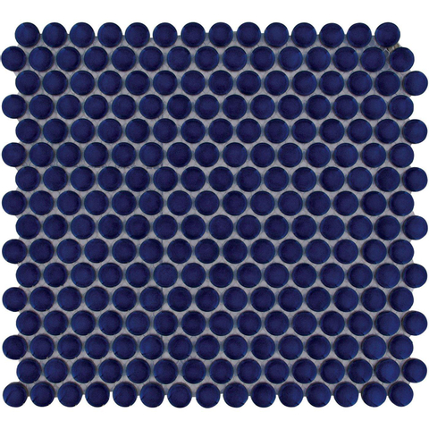 The Mosaic Factory Venice mozaïektegel - 29x32cm - 5.5mm - rond - glans cobalt blue (blauw) SW62318