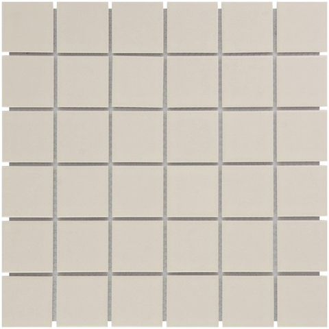 The Mosaic Factory Barcelona mozaïektegel - 30x30cm - 6mm - vierkant - glans cream (beige) SW62167