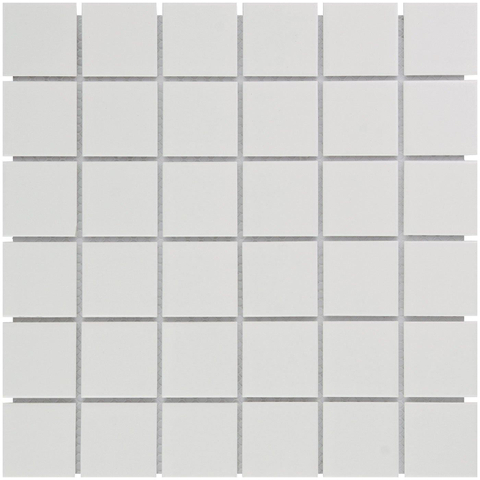 The Mosaic Factory Barcelona mozaïektegel - 30.9x30.9cm - wandtegel - Vierkant - Porselein Extra White Glans SW62169