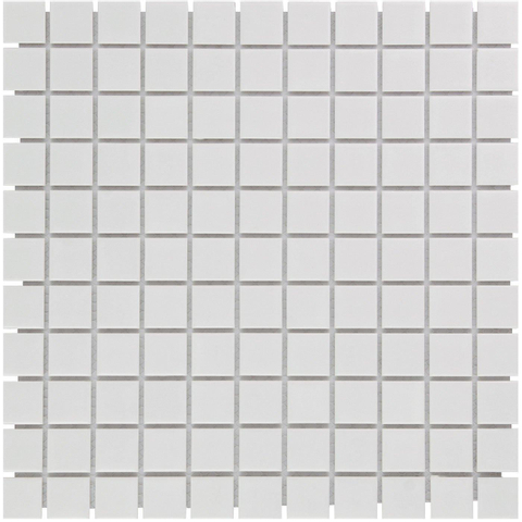 The Mosaic Factory Barcelona carrelage mosaïque 30x30cm pour mur intérieur et extérieur carré porcelaine extra blanc SW104828