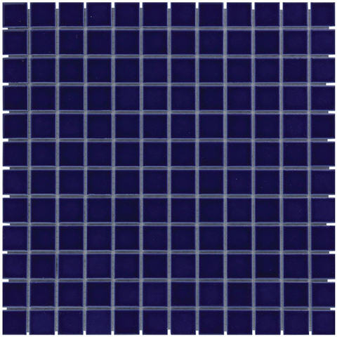 The Mosaic Factory Barcelona mozaïektegel - 30x30cm - 6mm - vierkant - glans dark blue (blauw) SW258543
