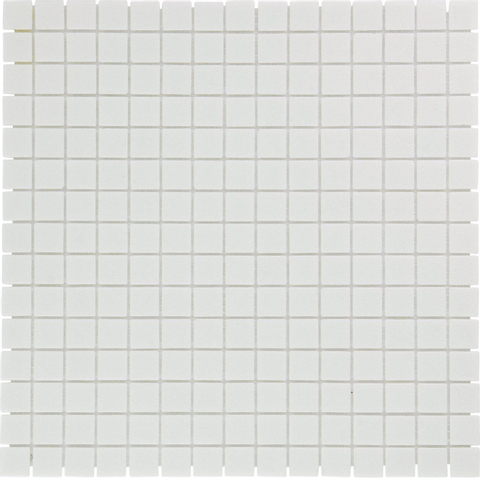 The Mosaic Factory Amsterdam mozaïektegel - 32.2x32.2cm - wand en vloertegel - Vierkant - Glas Ultra White Mat SW62082