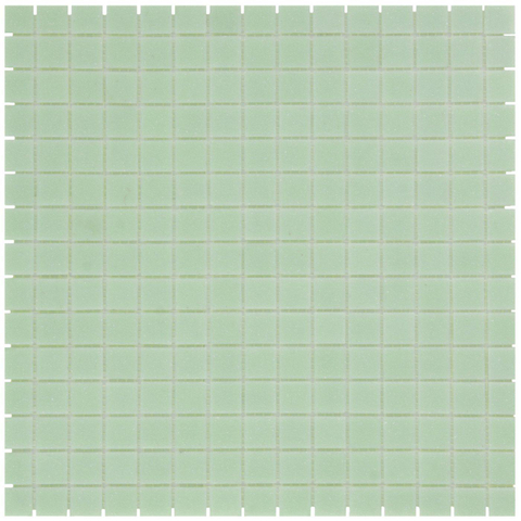 The Mosaic Factory Amsterdam mozaïektegel - 32.2x32.2cm - wand en vloertegel - Vierkant - Glas Ultra Light Green Mat SW62100