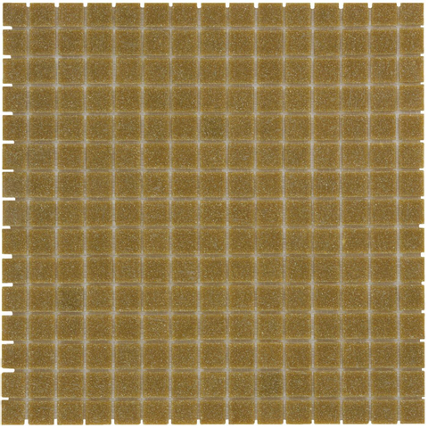 The Mosaic Factory Amsterdam mozaïektegel - 32.2x32.2cm - wand en vloertegel - Vierkant - Glas Light Brown Mat SW62110