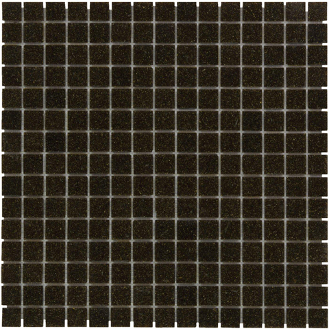 La Mosaic Factory Amsterdam carreau mosaïque - 32,2x32,2cm - carrelage mural et de sol - Carré - Verre Marron Foncé Mat SW62113