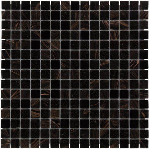 The Mosaic Factory Amsterdam mozaïektegel - 32x32cm - 4mm - vierkant - mat black (zwart) SW62129