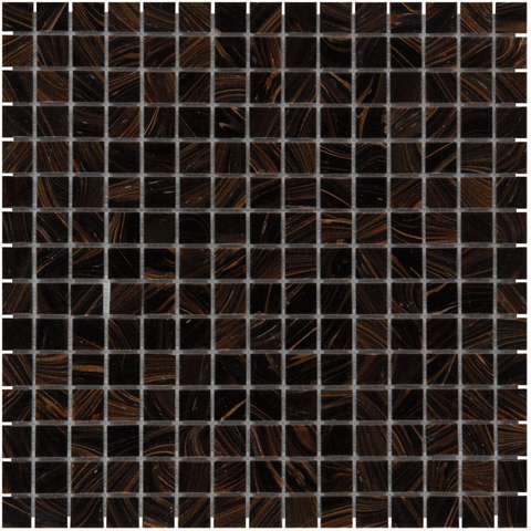 The Mosaic Factory Amsterdam mozaïektegel - 32.2x32.2cm - wand en vloertegel - Vierkant - Glas Brass glans SW62144