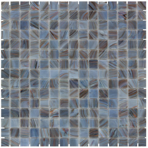 The Mosaic Factory Amsterdam mozaïektegel - 32.2x32.2cm - wand en vloertegel - Vierkant - Glas Medium Grey glans SW62146