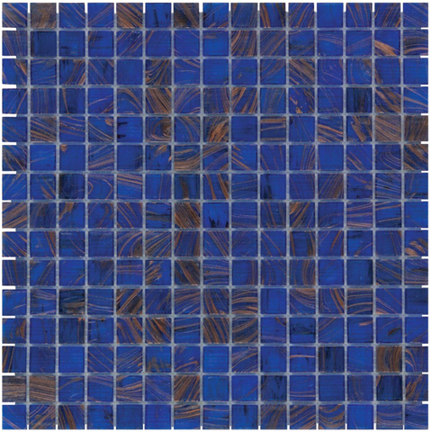 The Mosaic Factory Amsterdam mosaïque - 32x32cm - 4mm - carré - medium blue brillant (bleu) SW62147