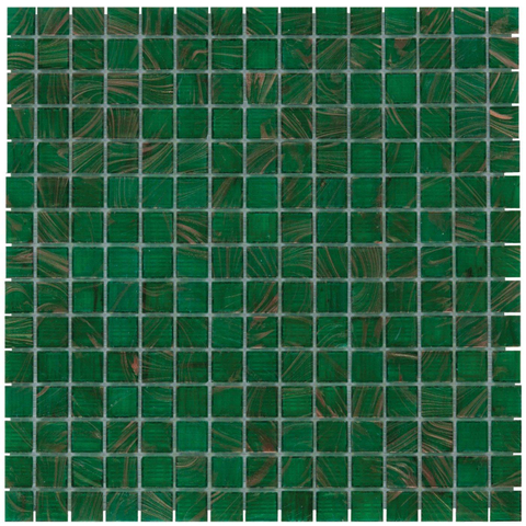 The Mosaic Factory Amsterdam mosaïque - 32x32cm - 4mm - carré - medium green brillant (vert) SW62148