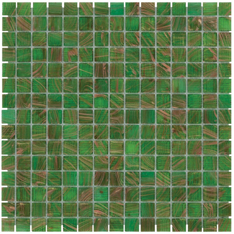 The Mosaic Factory Amsterdam mosaïque - 32x32cm - 4mm - carré - green brillant (vert) SW62149