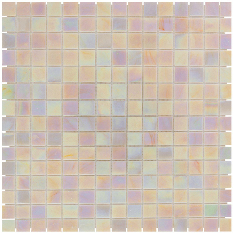 The Mosaic Factory Amsterdam mozaïektegel - 32.2x32.2cm - wand en vloertegel - Vierkant - Glas Light Pink glans SW62157