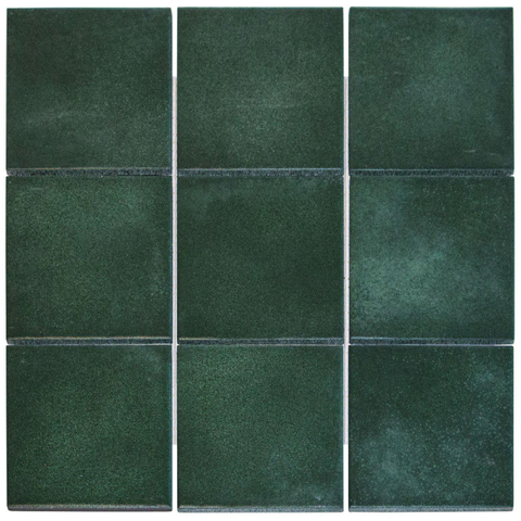 La Mosaic Factory Kasba carrelage mosaïque - 30x30cm - carrelage mural et de sol - Carré - Porcelaine Vert Forêt Mat SW798761