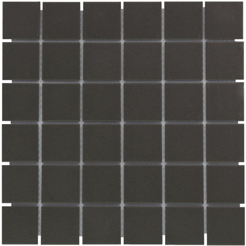 The Mosaic Factory London carrelage mosaïque 30.9x30.9cm pour sol intérieur et extérieur carré céramique noir SW62229