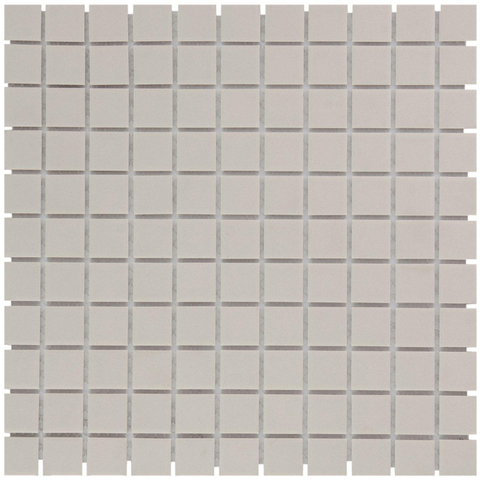 The Mosaic Factory London Carrelage mosaïque carré 2.3x2.3x0.6cm pour le mur pour l'intérieur et l'extérieur porcelaine non verni blanc SW104831