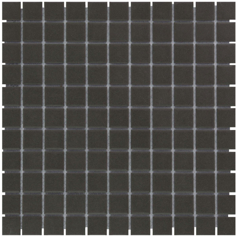 The Mosaic Factory London mozaïektegel - 30x30cm - 6mm - vierkant - R11 - mat porselein black (zwart) SW104832
