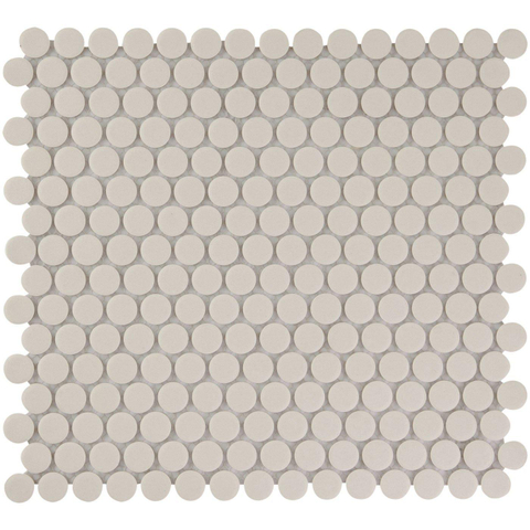 The Mosaic Factory London mozaïektegel - 29x32cm - 5.5mm - rond - R11 - mat wit SW62257