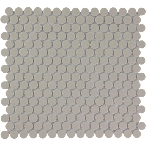 The Mosaic Factory London mosaïque - 29x32cm - 5.5mm - rond - R11 - grey mat (gris) SW62259