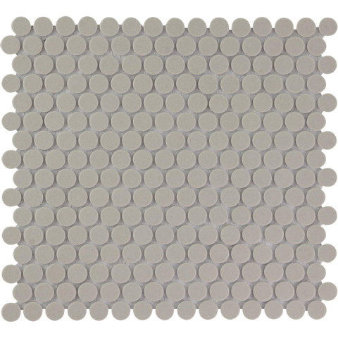 The Mosaic Factory London carrelage mosaïque 31.5x29.4cm pour sol intérieur et extérieur rond céramique gris SW62259