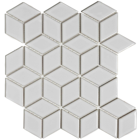 The Mosaic Factory Paris mozaïektegel - 27x31cm - 6mm - glans wit SW75886