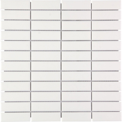 The Mosaic Factory Paris mozaïektegel - 30x30cm - 6mm - rechthoek - glans extra wit SW62299