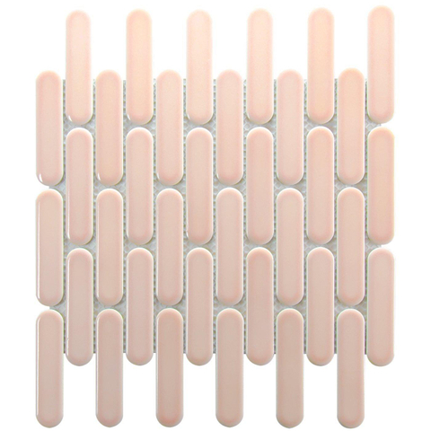 The Mosaic Factory Sevilla mozaïektegel - 30x30cm - 6mm - ovaal - glans pink (roze) SW716258
