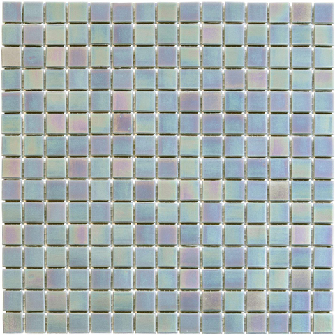La Mosaic Factory Amsterdam carreau mosaïque - 32,2x32,2cm - carrelage mural et de sol - Carré - Verre Gris Foncé brillant SW62152