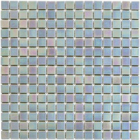 The Mosaic Factory Amsterdam carrelage mosaïque 32.2x32.2cm pour mur et sol intérieur et extérieur carré verre Gris foncé perlé SW62152