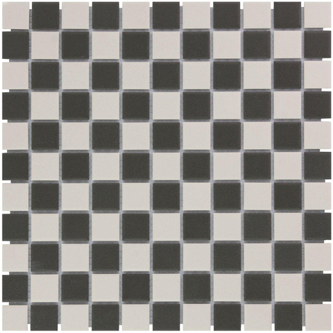 The Mosaic Factory London mozaïektegel - 31x31cm - 6mm - vierkant - R11 - mat chessboard (wit) SW105479