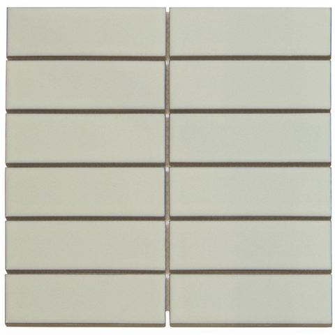 The Mosaic Factory Barcelona mozaïektegel - 30x30cm - 6.5mm - rechthoek - glans cafe latte (beige) SW955687