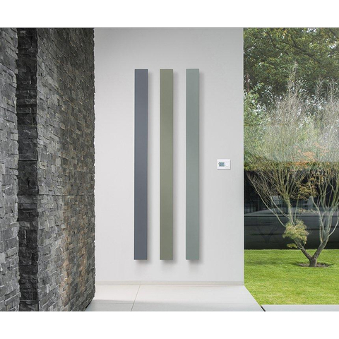 Vasco Beams Mono-EL radiateur électrique design 1800x150mm Brun rouille (RAL9809) SW420630