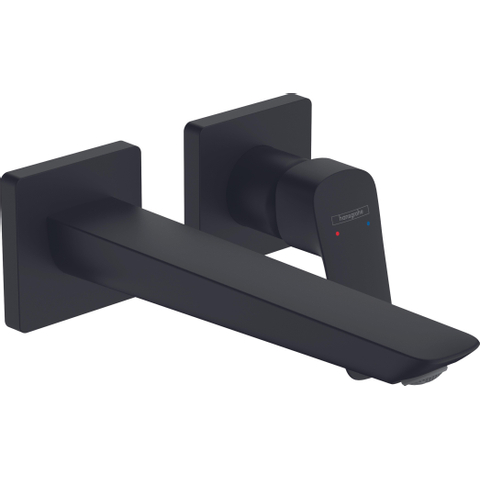 Hansgrohe Logis Fine - 1 greeps wastafelkraan - inbouw - voor wandmontage - voorsprong 20 - 5 cm - mat zwart SW918507