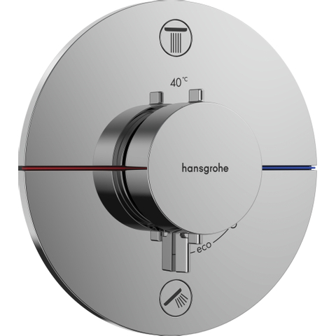 Hansgrohe Doucheset - partie encastrée - thermostat - pomme de douche - bras de douche - support mural - flexible de douche - douchette - chrome SW1204449