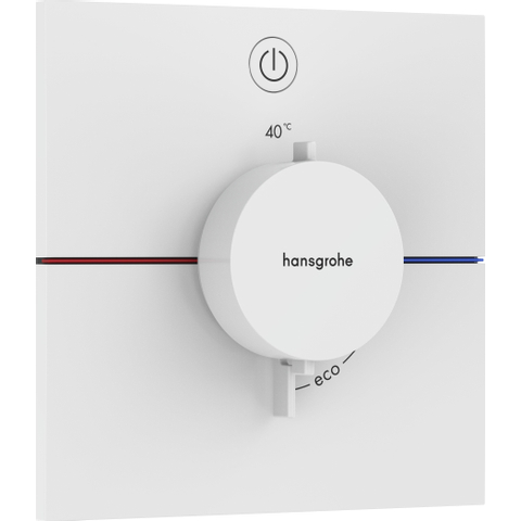 Hansgrohe ShowerSelect Comfort E Thermostat - encastré - 1 fonction - blanc mat SW918067