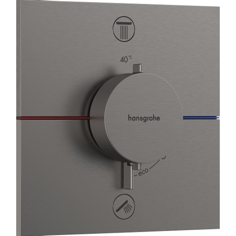 Hansgrohe ShowerSelect Comfort E Inbouw - thermostaat 2F geïntegreerde zheidscom.EN1717 - zwart chroom SW918108