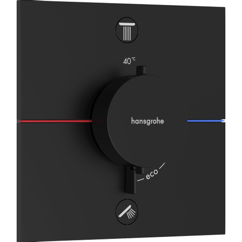 Hansgrohe ShowerSelect Comfort E Inbouw - thermostaat 2F geïntegreerde zheidscom.EN1717 - mat zwart SW917869