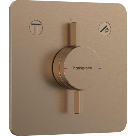 Hansgrohe DuoTurn Q Inbouw mengkraan - voor 2 functies - geborsteld brons SW918513
