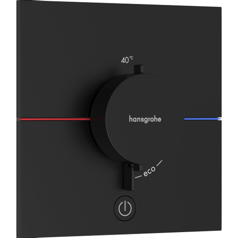 Hansgrohe ShowerSelect Comfort E Mitigeur thermostatique - encastré - 1 fonction - sortie supplémentaire - noir mat SW918006