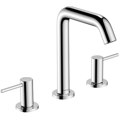 Hansgrohe Tecturis s Wastafelkraan - mengkraan - rond - 15.6cm uitloop - 3-gats - hoogglans chroom SW918664