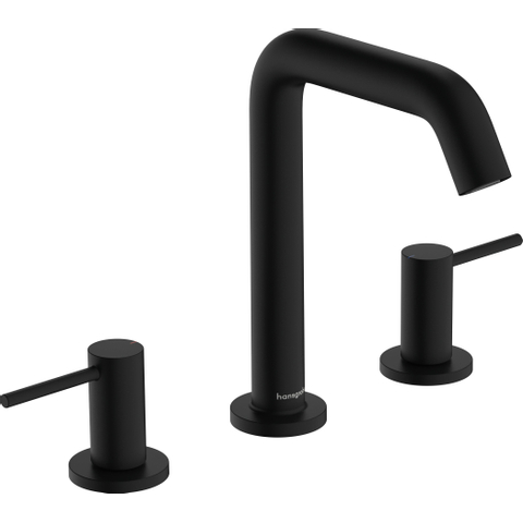 Hansgrohe Tecturis s Wastafelkraan - mengkraan - rond - 15.6cm uitloop - 3-gats - mat zwart SW918813