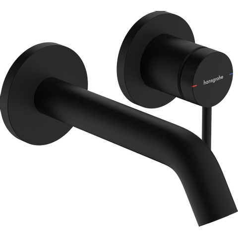 Hansgrohe Tecturis Robinet lavabo encastré - mitigeur - rond - monocommande - bec 16.5 cm - noir mat SW918628