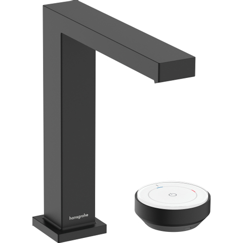 Hansgrohe Tecturis E Wastafelmengkraan - push to open plug - 15.8cm uitloop - coolstart - mat zwart SW918665