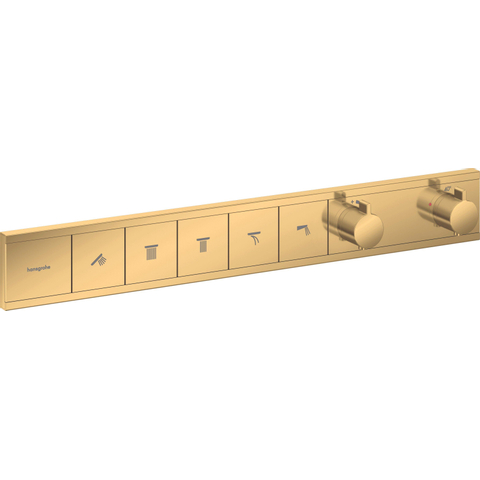 Hansgrohe Rainselect Thermostaat - inbouw - voor 5 functies - polished goud SW918032