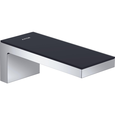 Hansgrohe Axor myedition Baduitloop - met zwart - glas - voorsprong 17.6cm - hoogglans chroom SW241684