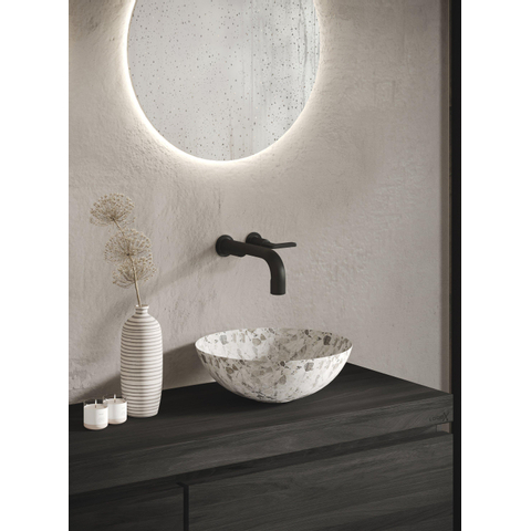 Looox Wooden Meuble sous lavabo - façade plane - 1 tiroir - évacuation gauche et droite - 100x45x46 cm - noir SW931494
