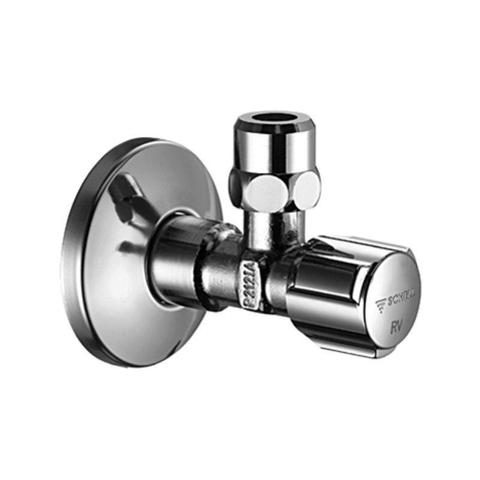 Schell Comfort robinet d'arrêt d'angle 1/2 pouce Chrome brillant SW112011