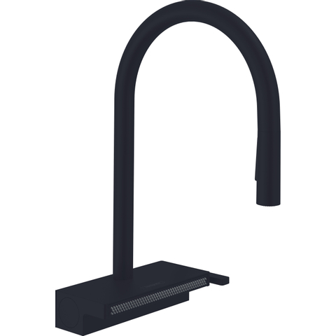 Hansgrohe Aquno select m81 1 greeps keukenkraan - 170 uittrekbare vuistdouche - 3jet - sbox - mat zwart SW971319