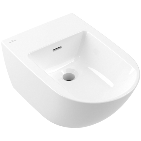 Villeroy & Boch Subway 3.0 wandbidet - 56x37.5x27cm - met overloop CeramicPlus - White Alpine (glans wit) SW702072
